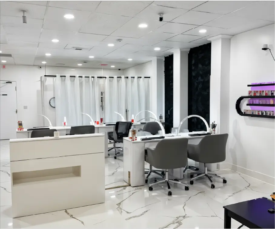 Luxury pedicure station at Bliss Beauty Bar Lockport NY